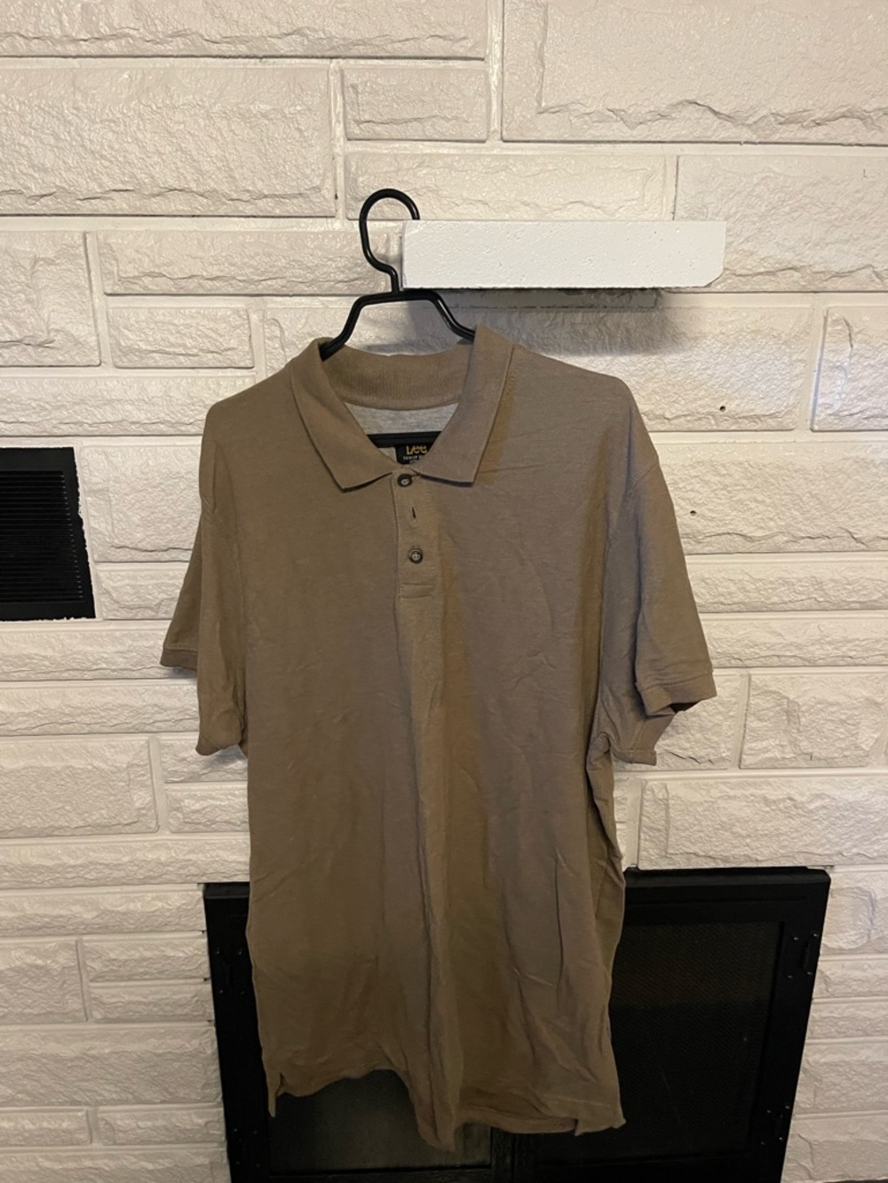 Lee Men's Taupe Polo Shirt